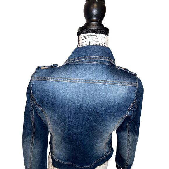 Jou Jou Denim Collection Women's Blue Jean Jacket Size S Pockets‎ EUC - Picture 6 of 12